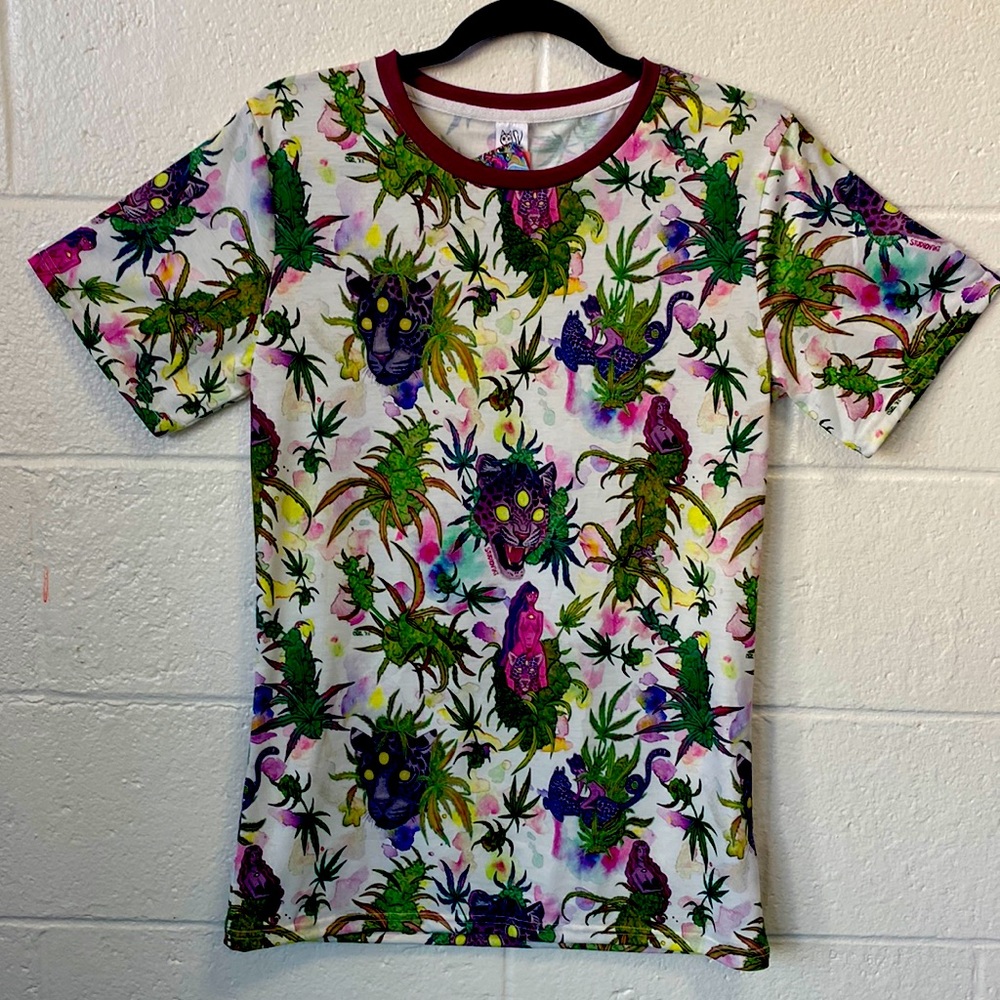 Studio Vicky natures medicine and panthers all over print T Festival gear